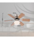 Ugo Ceiling Fan Matt Nickel Brown 5 Blades 1x E27-7