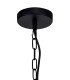 Cylindrical Ceiling Pendant, 2 Light E27, Matt Black - 4