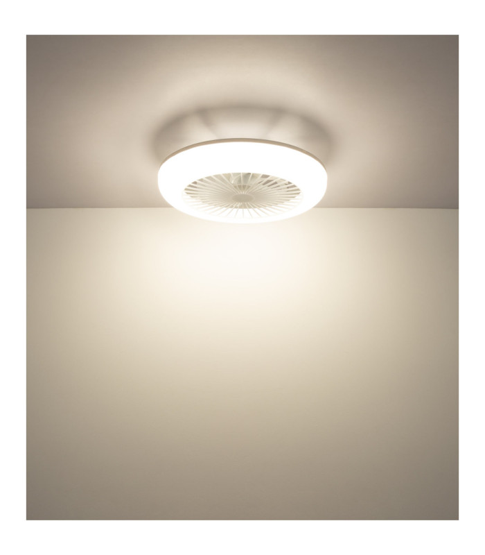 Ferrell Integrated LED Ceiling Fan Matt White 2700-6500K-7