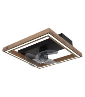 Celinata Integrated LED Ceiling Fan Matt Black 2700-6500K-1