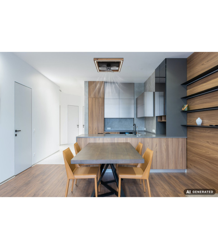 Celinata Integrated LED Ceiling Fan Matt Black 2700-6500K-9