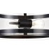 Cylindrical Ceiling Pendant, 2 Light E27, Matt Black - 7