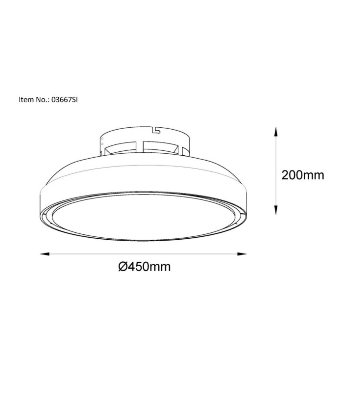 Carney Integrated LED Ceiling Fan Matt Chrome 2700-6500K-14
