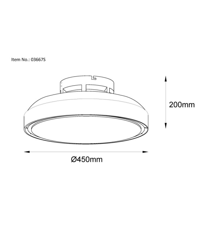 Carney Integrated LED Ceiling Fan Matt Black 2700-6500K-14