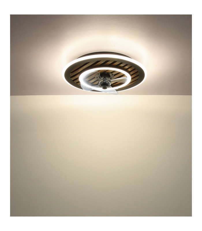 Trevino Integrated LED Ceiling Fan Matt Black 2700-6000K-6