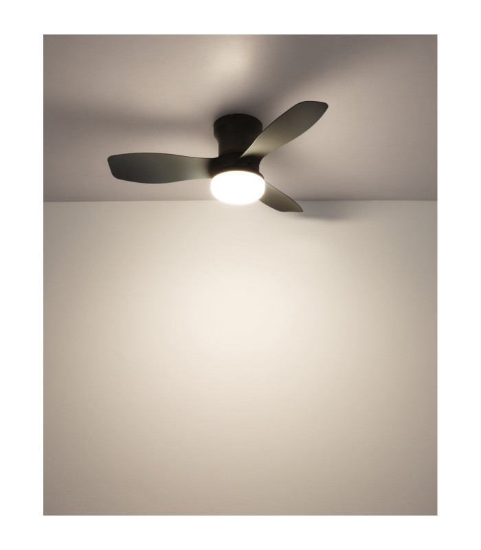 Irwin Integrated LED Ceiling Fan Matt Black 2700-6500K-6
