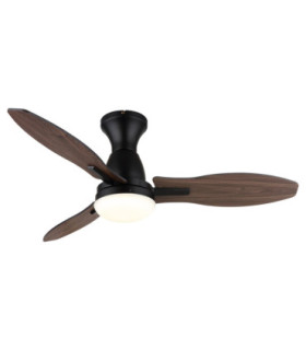 Gale Integrated LED Ceiling Fan Matt Black 3000-4500-6000K-1