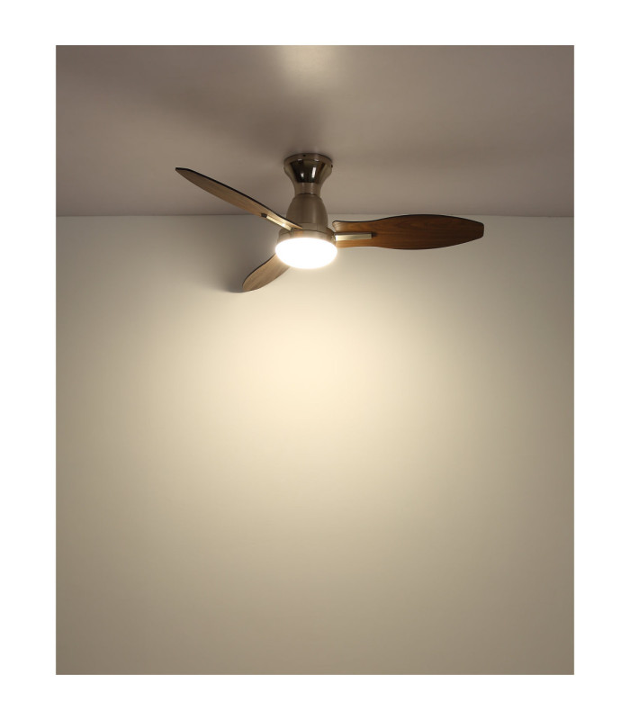 Gale Integrated LED Ceiling Fan Matt Nickel 3000-6000-4500K-6