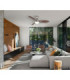 Gale Integrated LED Ceiling Fan Matt Nickel 3000-6000-4500K-8