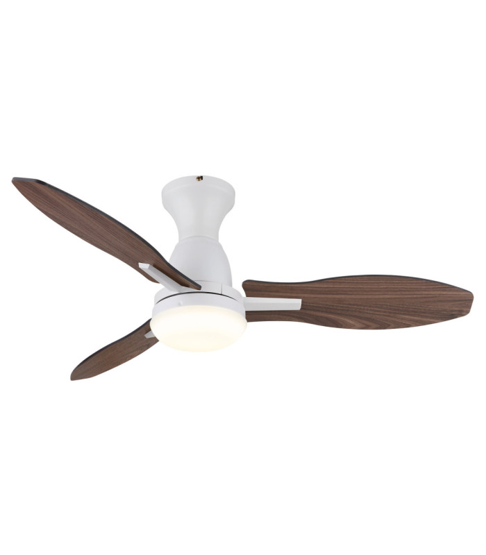 Gale Integrated LED Ceiling Fan Matt White 3000-6000-4500K-1