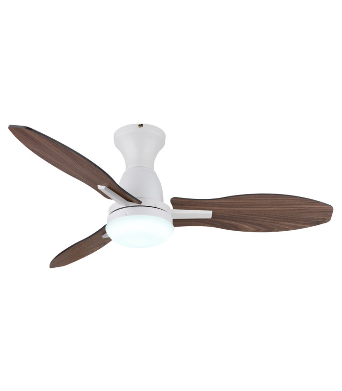 Gale Integrated LED Ceiling Fan Matt White 3000-6000-4500K-4