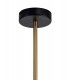 Cylindrical Ceiling Pendant, 4 x E14, Black, Satin Gold - 8