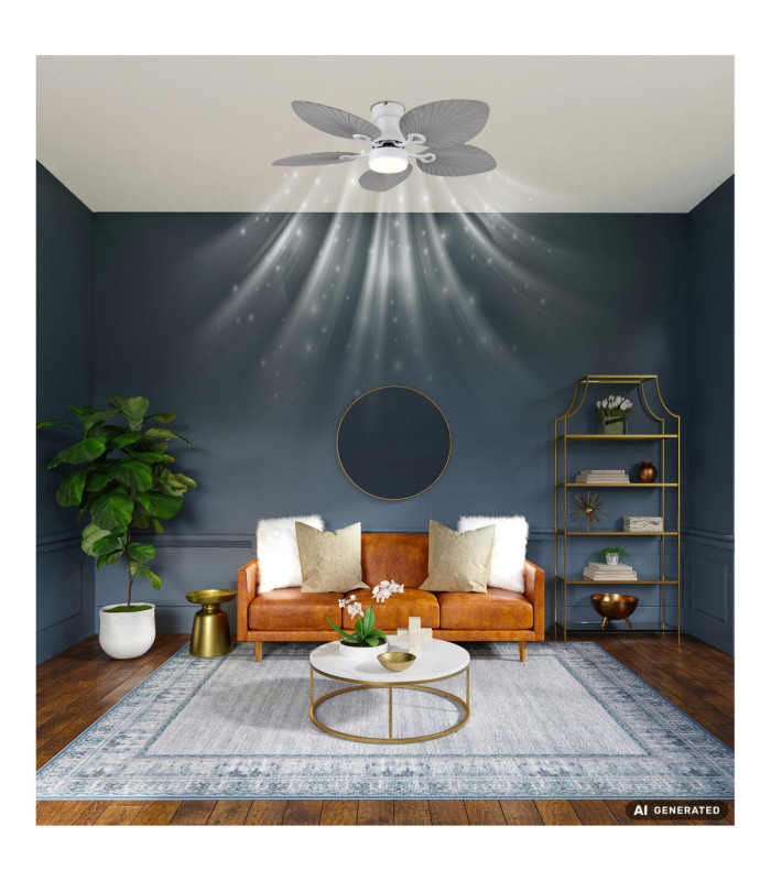 Elise Integrated LED Ceiling Fan Matt White 3000-6000-4500K-8