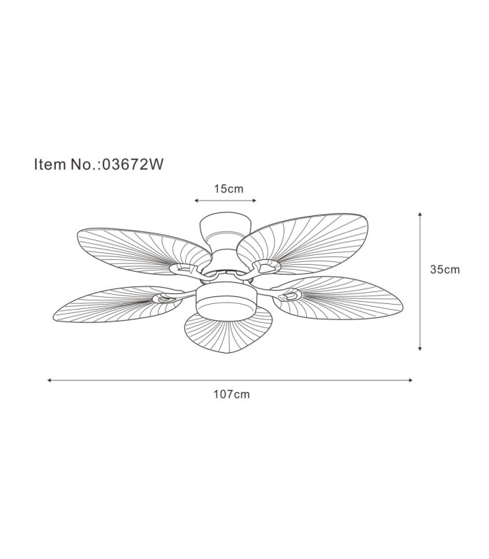 Elise Integrated LED Ceiling Fan Matt White 3000-6000-4500K-9