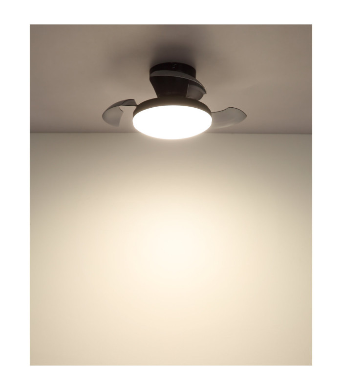 Zavala Integrated LED Ceiling Fan Matt Black 2700-6500K-8