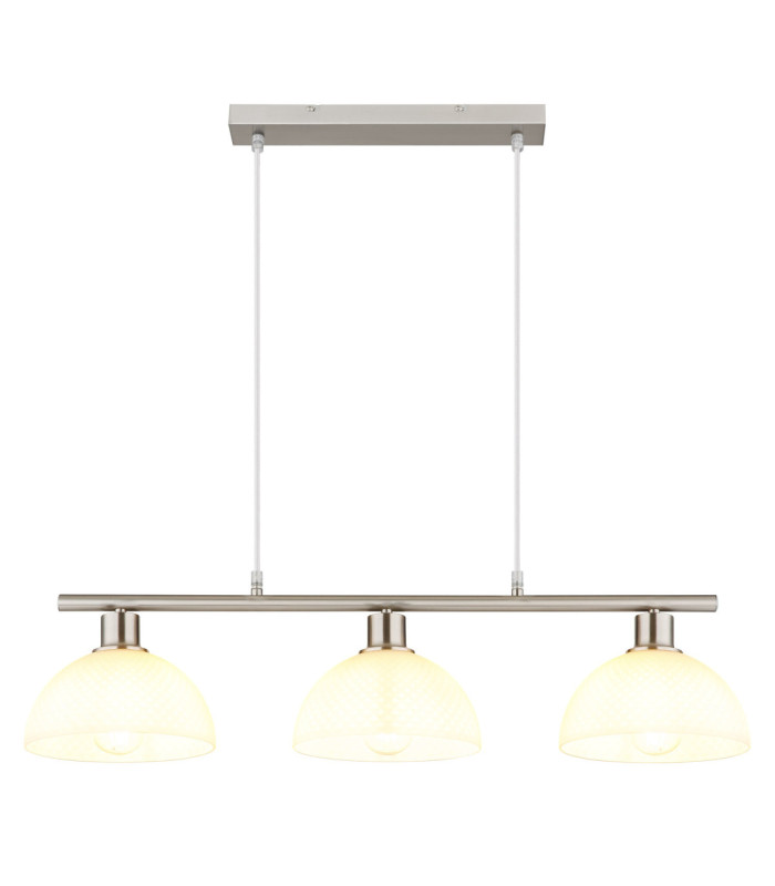 Selma Bar Pendant Ceiling Light Matt Nickel 3x E27-3