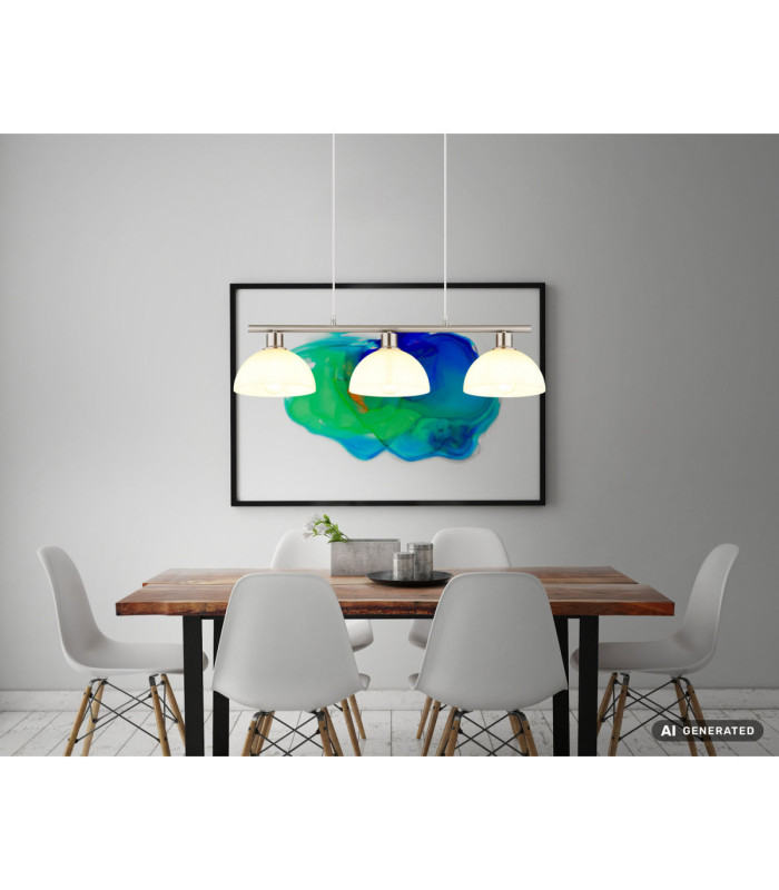 Selma Bar Pendant Ceiling Light Matt Nickel 3x E27-7