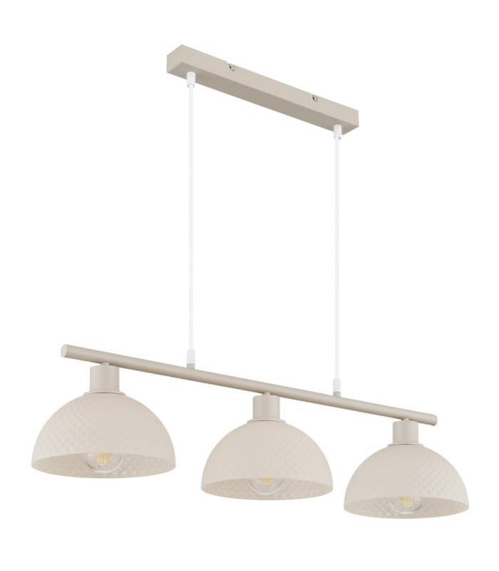Selma Bar Pendant Ceiling Light Matt Sand Colour  3x E27-2