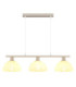 Selma Bar Pendant Ceiling Light Matt Sand Colour  3x E27-3