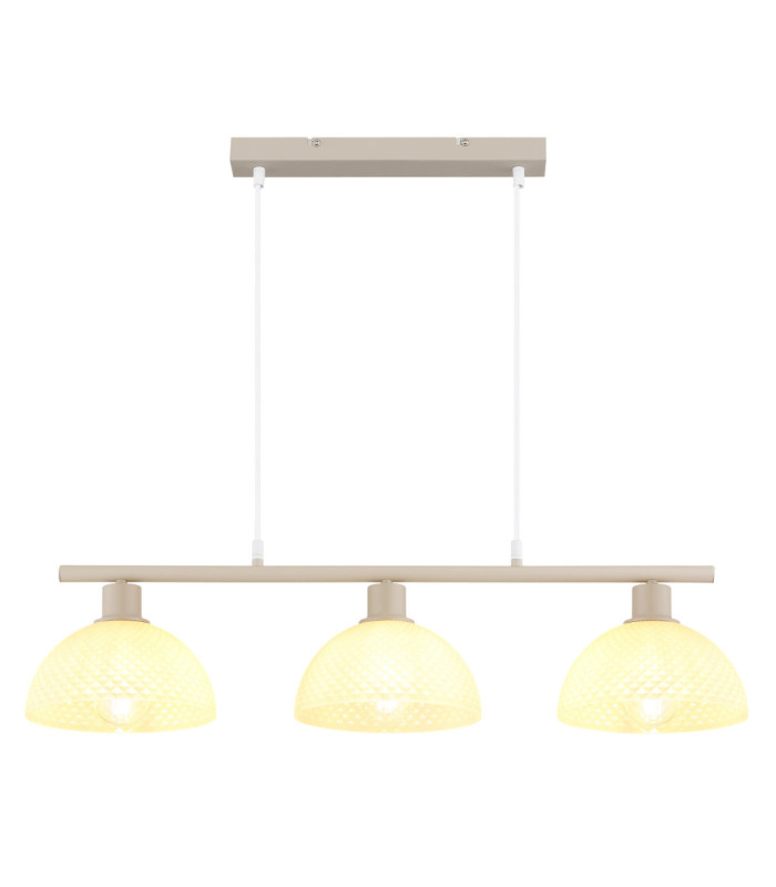 Selma Bar Pendant Ceiling Light Matt Sand Colour  3x E27-3