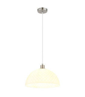 Selma Dome Pendant Ceiling Light Matt Nickel 1x E27-1