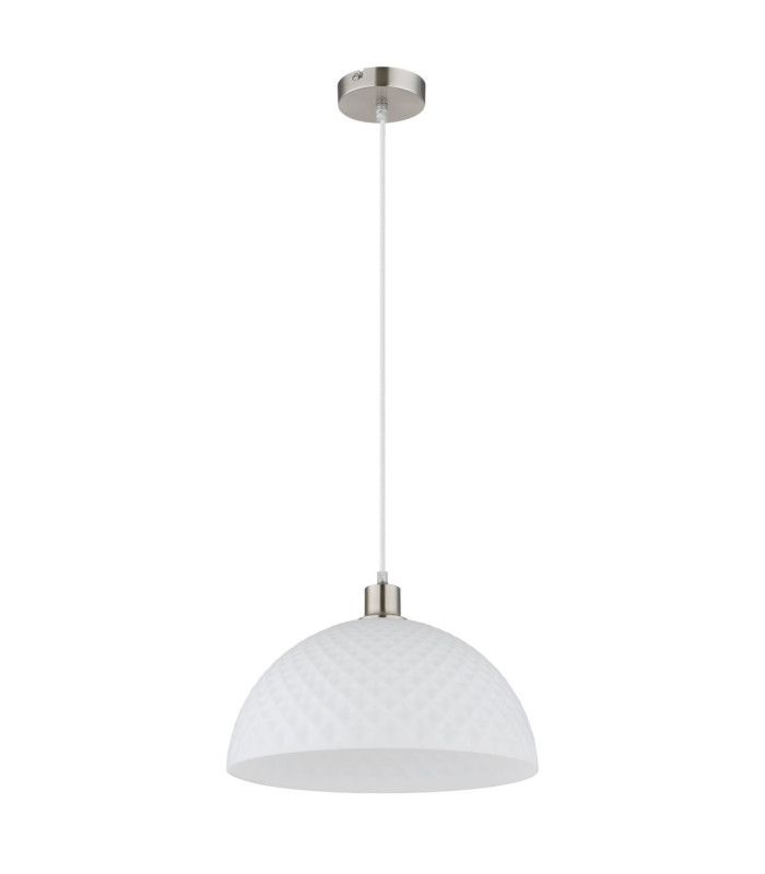 Selma Dome Pendant Ceiling Light Matt Nickel 1x E27-2