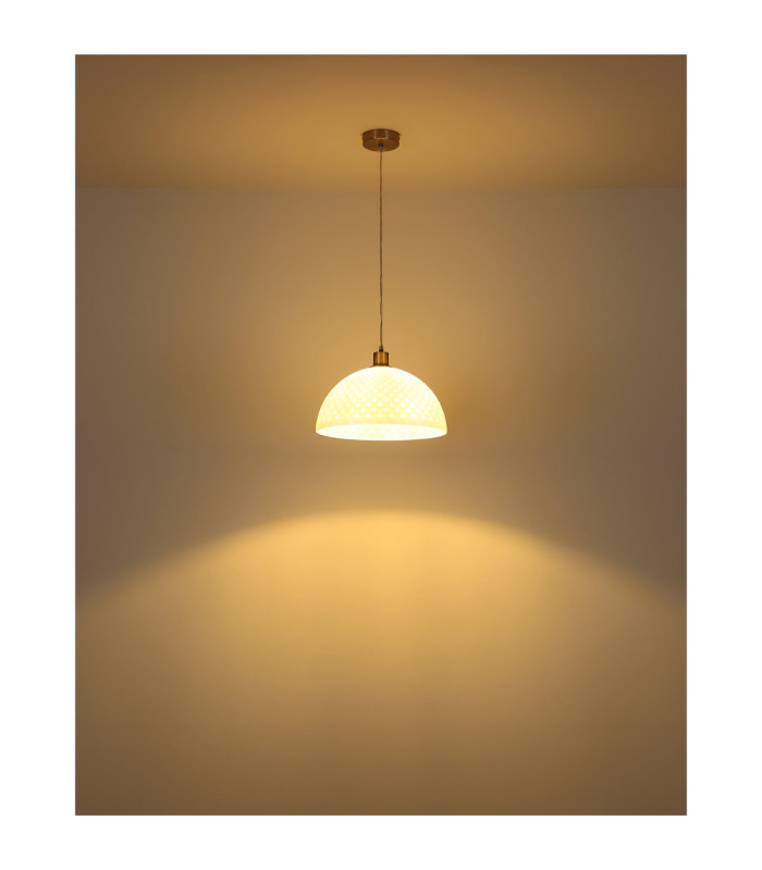 Selma Dome Pendant Ceiling Light Matt Nickel 1x E27-4