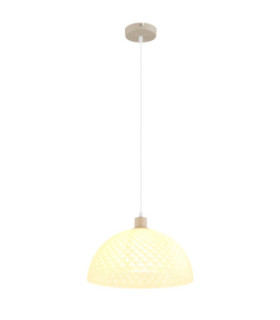Selma Dome Pendant Ceiling Light Matt Sand Colour  1x E27-1