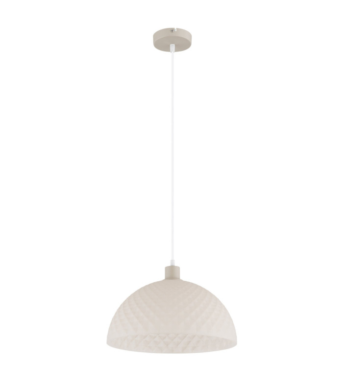 Selma Dome Pendant Ceiling Light Matt Sand Colour  1x E27-2