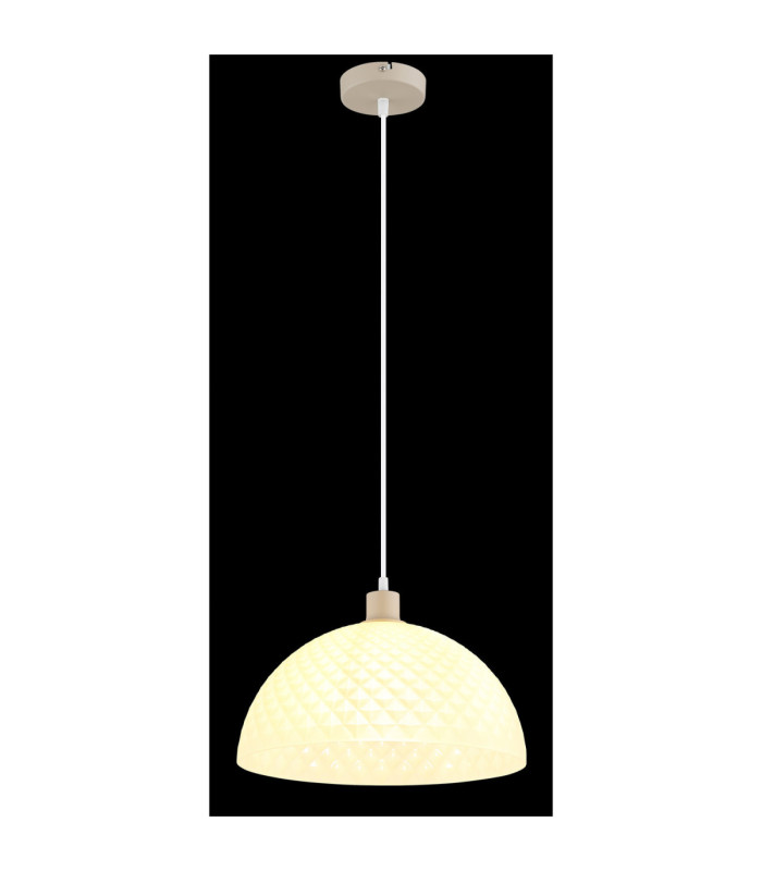 Selma Dome Pendant Ceiling Light Matt Sand Colour  1x E27-4