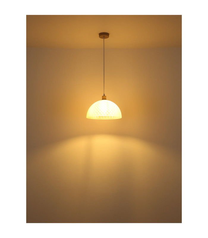 Selma Dome Pendant Ceiling Light Matt Sand Colour  1x E27-5