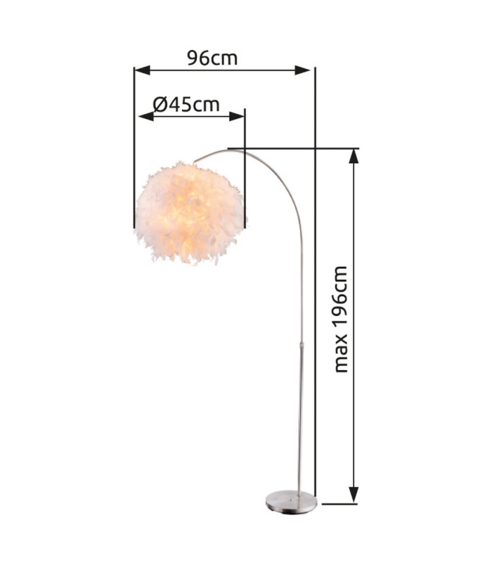 Katunga Arc Floor Lamp Matt Nickel 1x E27-3