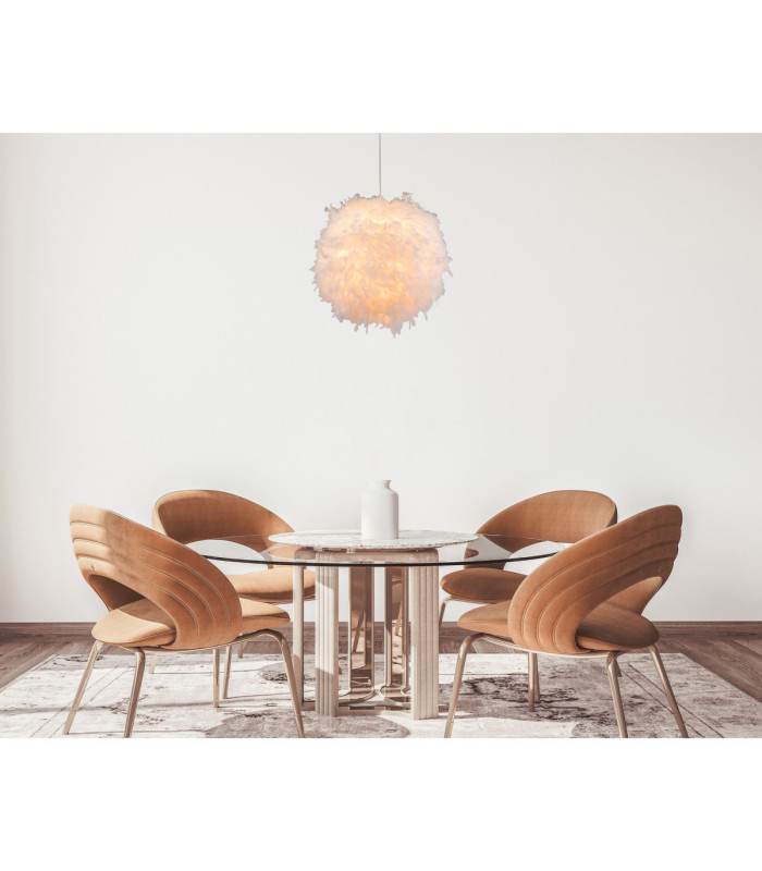 Katunga 60cm Spherical Pendant Ceiling Light White 1x E27-2