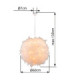 Katunga 60cm Spherical Pendant Ceiling Light White 1x E27-3