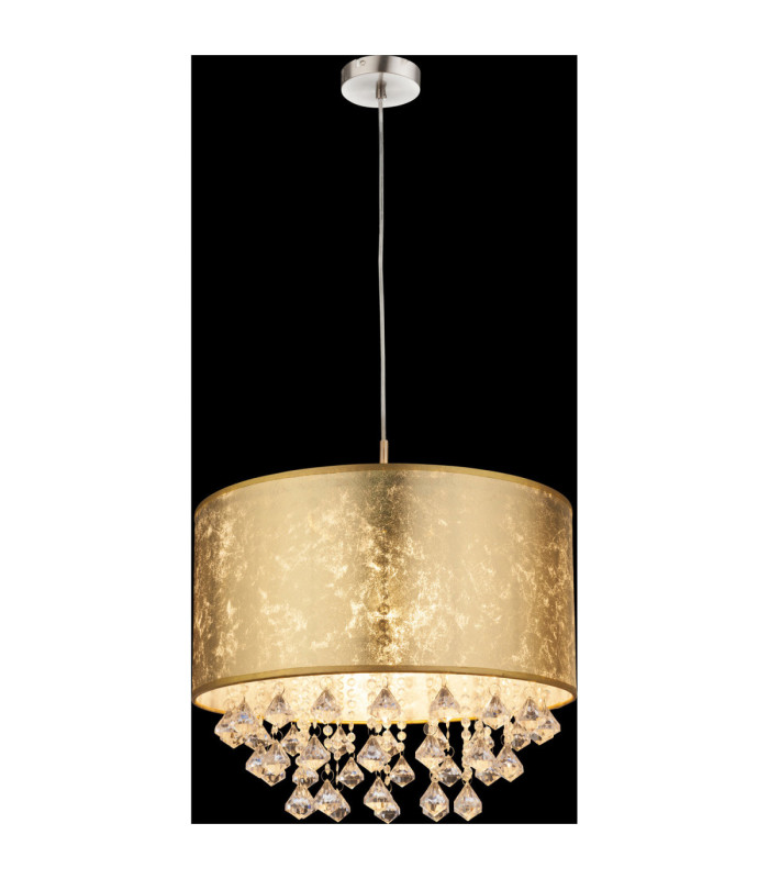 Amy Cylindrical Pendant Ceiling Light Matt Nickel 1x E27-1