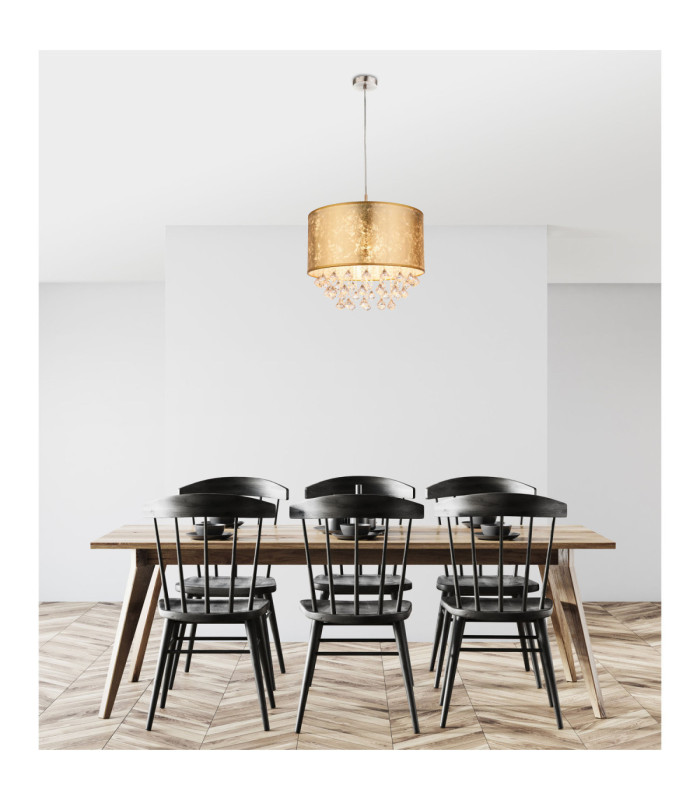 Amy Cylindrical Pendant Ceiling Light Matt Nickel 1x E27-4