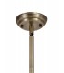 Ceiling Dome Pendant, 1 x E27, Antique Brass, Frosted Glass - 4