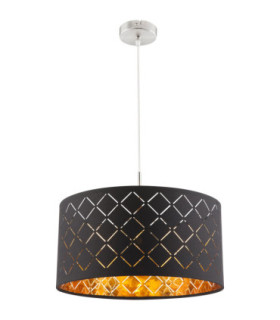 Clarke Cylindrical Pendant Ceiling Light Matt Nickel 1x E27-1