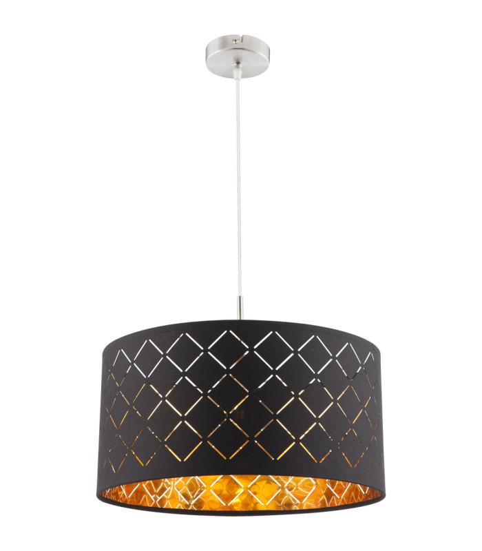 Clarke Cylindrical Pendant Ceiling Light Matt Nickel 1x E27-1