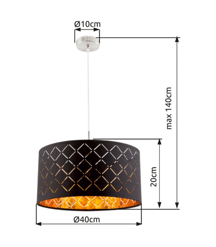 Clarke Cylindrical Pendant Ceiling Light Matt Nickel 1x E27-3