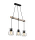 Mina Bar Pendant Ceiling Light Matt Black 3x E27-1