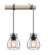 Mina Bar Pendant Ceiling Light Matt Black 3x E27-4