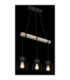 Mina Bar Pendant Ceiling Light Matt Black 3x E27-5