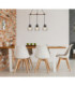Mina Bar Pendant Ceiling Light Matt Black 3x E27-7