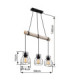 Mina Bar Pendant Ceiling Light Matt Black 3x E27-8