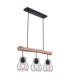 Mina Bar Pendant Ceiling Light Black 3x E27-1