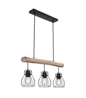 Mina Bar Pendant Ceiling Light Black 3x E27-1