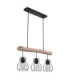 Mina Bar Pendant Ceiling Light Black 3x E27-2