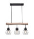 Mina Bar Pendant Ceiling Light Black 3x E27-3