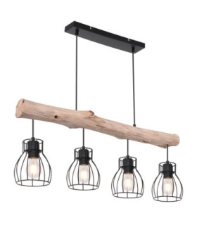 Mina Bar Pendant Ceiling Light Black 4x E27-1
